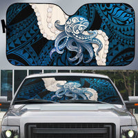 Blue Galaxy Polynesia Tribal Octopus Tattoo Auto Sun Shade Pikake Lei Polynesian Pattern