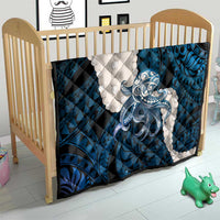 Blue Galaxy Polynesia Tribal Octopus Tattoo Quilt Pikake Lei Polynesian Pattern