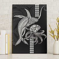 Kanaloa Aloha Hawaii Canvas Wall Art Humpback Whale Octopus Tattoo Kakau Pattern