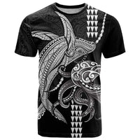 Kanaloa Aloha Hawaii T Shirt Humpback Whale Octopus Tattoo Kakau Pattern LT14 Black - Polynesian Pride