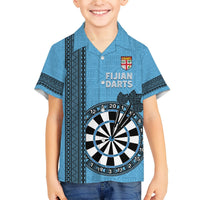 Personalised Fiji Darts Hawaiian Shirt Fijian Tapa Pattern - Blue LT14 - Polynesian Pride