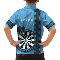 Personalised Fiji Darts Hawaiian Shirt Fijian Tapa Pattern - Blue LT14 - Polynesian Pride