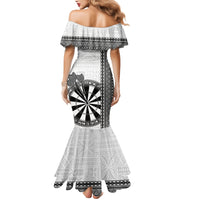 Personalised Fiji Darts Mermaid Dress Fijian Tapa Pattern - White LT14 - Polynesian Pride