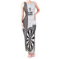 Personalised Fiji Darts Tank Maxi Dress Fijian Tapa Pattern - White LT14 Women White - Polynesian Pride