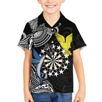 Personalised Cook Islands Darts Family Matching Tank Maxi Dress and Hawaiian Shirt Kuki Airani Tribal Pattern