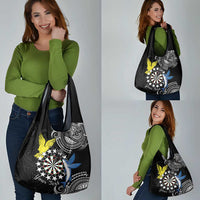 Cook Islands Darts Grocery Bag Kuki Airani Tribal Pattern