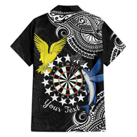 Personalised Cook Islands Darts Hawaiian Shirt Kuki Airani Tribal Pattern LT14 - Polynesian Pride