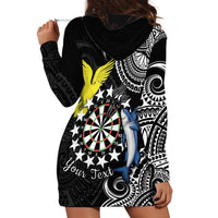 Personalised Cook Islands Darts Hoodie Dress Kuki Airani Tribal Pattern