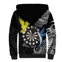 Personalised Cook Islands Darts Sherpa Hoodie Kuki Airani Tribal Pattern LT14 - Polynesian Pride