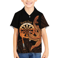 Aloha Hawaii Darts Hawaiian Shirt Dart Board With Polynesian Shark - Gold LT14 - Polynesian Pride