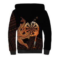 Aloha Hawaii Darts Sherpa Hoodie Dart Board With Polynesian Shark - Gold LT14 - Polynesian Pride