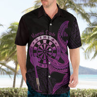 Aloha Hawaii Darts Hawaiian Shirt Dart Board With Polynesian Shark - Purple LT14 - Polynesian Pride
