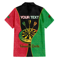 Personalised Vanuatu Darts Family Matching Puletasi and Hawaiian Shirt Happiness Is A Tight Threesome Sand Drawing Art