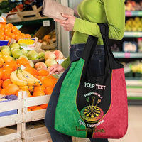 Personalised Vanuatu Darts Grocery Bag Happiness Is A Tight Threesome Sand Drawing Art