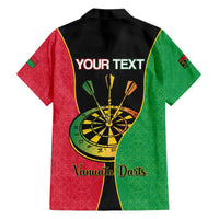 Personalised Vanuatu Darts Hawaiian Shirt Happiness Is A Tight Threesome Sand Drawing Art LT14 - Polynesian Pride