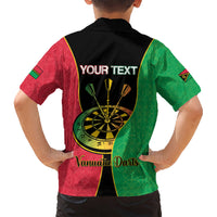 Personalised Vanuatu Darts Hawaiian Shirt Happiness Is A Tight Threesome Sand Drawing Art LT14 - Polynesian Pride
