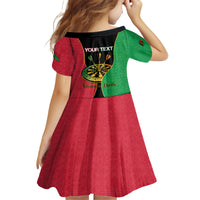 Personalised Vanuatu Darts Kid Short Sleeve Dress Happiness Is A Tight Threesome Sand Drawing Art