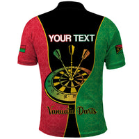 Personalised Vanuatu Darts Polo Shirt Happiness Is A Tight Threesome Sand Drawing Art