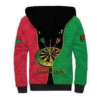Personalised Vanuatu Darts Sherpa Hoodie Happiness Is A Tight Threesome Sand Drawing Art LT14 - Polynesian Pride