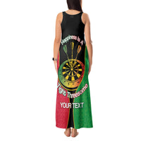 Personalised Vanuatu Darts Tank Maxi Dress Happiness Is A Tight Threesome Sand Drawing Art LT14 - Polynesian Pride