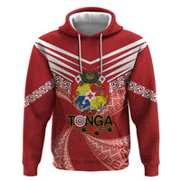 Tonga Darts Zip Hoodie Tongan Ngatu Pattern