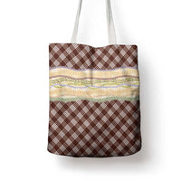 Brown Palaka Hawaii Leis Elegant Vibes Tote Bag