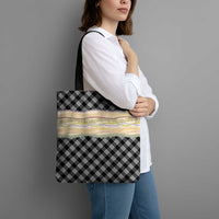 Black Palaka Hawaii Leis Elegant Vibes Tote Bag