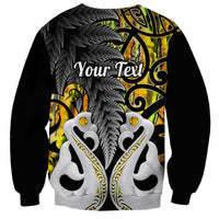 Personalised New Zealand Sweatshirt Te Manaia Mangopare Maori And Fern Gold Style LT14 - Polynesian Pride