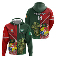 Custom Samoa And Ireland Rugby Hoodie Ikale Tahi With Shamrocks