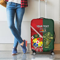 Custom Tonga And Ireland Rugby Luggage Cover Ikale Tahi With Shamrocks LT14 - Polynesian Pride