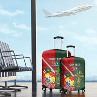 Custom Tonga And Ireland Rugby Luggage Cover Ikale Tahi With Shamrocks LT14 - Polynesian Pride