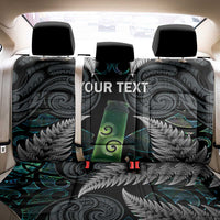 Personalised New Zealand Toki Back Car Seat Cover Silver Fern Mix Aotearoa Maori Pattern LT14 - Polynesian Pride