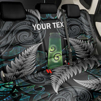 Personalised New Zealand Toki Back Car Seat Cover Silver Fern Mix Aotearoa Maori Pattern LT14 - Polynesian Pride