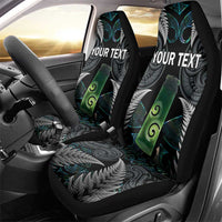 Personalised New Zealand Toki Car Seat Cover Silver Fern Mix Aotearoa Maori Pattern LT14 - Polynesian Pride