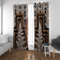 New Zealand Window Curtain Maori Maripi Knife With Poutama Art