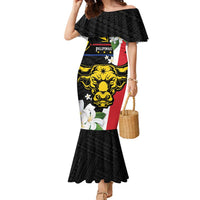 Personalised Philippines Carabao Family Matching Mermaid Dress and Hawaiian Shirt Filipino Sun Mix Sampaguita Flower