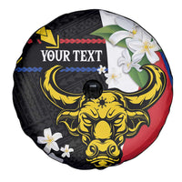 Personalised Philippines Carabao Spare Tire Cover Filipino Sun Mix Sampaguita Flower