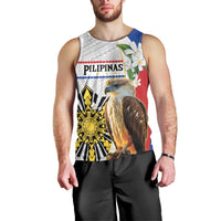 Personalised Philippines Eagle Men Tank Top Filipino Sun Mix Sampaguita Flower