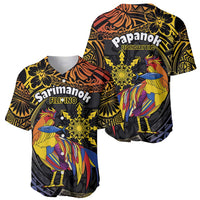 Philippines Sarimanok Baseball Jersey Papanok Legendary Bird Okir Polynesian Pattern