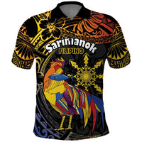 Philippines Sarimanok Polo Shirt Papanok Legendary Bird Okir Polynesian Pattern