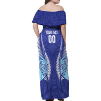 Northland 2026 Rugby Custom Family Matching Off Shoulder Maxi Dress and Hawaiian Shirt NZ Maori Silver Fern
