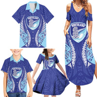 Northland 2026 Rugby Custom Family Matching Summer Maxi Dress and Hawaiian Shirt NZ Maori Silver Fern LT14 - Polynesian Pride