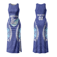 Northland 2026 Rugby Custom Family Matching Tank Maxi Dress and Hawaiian Shirt NZ Maori Silver Fern LT14 Mom's Dress Blue - Polynesian Pride