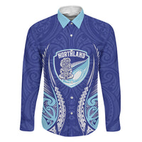 Northland 2026 Rugby Custom Family Matching Tank Maxi Dress and Hawaiian Shirt NZ Maori Silver Fern LT14 Daughter's Dress Blue - Polynesian Pride