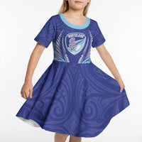 Northland 2026 Rugby Custom Kid Short Sleeve Dress NZ Maori Silver Fern LT14 - Polynesian Pride