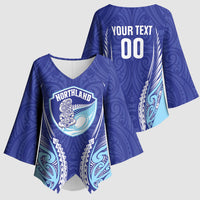 Northland 2026 Rugby Custom Kimono Sleeve Blouse NZ Maori Silver Fern
