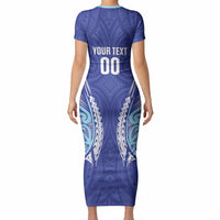 Northland 2026 Rugby Custom Short Sleeve Bodycon Dress NZ Maori Silver Fern LT14 - Polynesian Pride