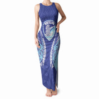 Northland 2026 Rugby Custom Tank Maxi Dress NZ Maori Silver Fern LT14 Women Blue - Polynesian Pride