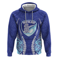 Northland 2026 Rugby Custom Zip Hoodie NZ Maori Silver Fern LT14 Pullover Hoodie Blue - Polynesian Pride