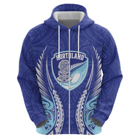 Northland 2026 Rugby Custom Zip Hoodie NZ Maori Silver Fern LT14 - Polynesian Pride